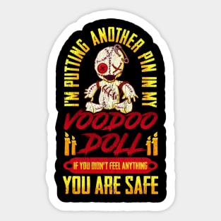 Voodoo Doll Funny Halloween Trick or Treat Sticker